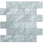 DICOFUN Grey Marble Look Peel and Stick Backsplash Wall Tiles, 12"x12" Self Adhesive PVC Subway Tile for Kitchen Backsplash, 10 Sheets