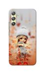 PRINTFIDAA® Printed Hard Back Cover for Samsung Galaxy A34 5G Back Cover (Doll Cute Girl Little Kid Playing) -190724(AS)