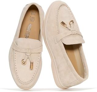 Project Cloud 100% Genuine Leather Girls Shoes - Lightweight & Slip Resistant Girls Dress Shoes - Memory Foam Insole Kids Shoes Loafers (Little_IRIS,LTSANDSDE,13)