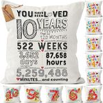 Kies CROWNLY CRYSTAL® (Double-Sided) Gifts for 10 Year Olds Girls 10th Birthday Decorations for Boys Cushion Cover 18x18 Inches Gifts for 10 Year Olds Girls Gifts for Grandson Gift for Daughter 10th