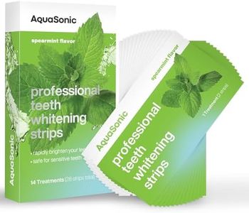 AquaSonic Professional Teeth Whitening Strips - Enamel Safe Teeth Whitening with Hydrogen Peroxide - Easy to Use, Non-Slip, Affordable & Effective