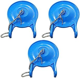 Hibbent 3 Pack Large 3-Inch Toilet Flapper Replacement Compatible with Gerber 99-788, Water Conserving Toilet Flappers for 3 Inch Flush Valves, Stainless Steel Chain, Easy to Install, Blue