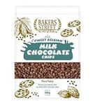 Bakers Street | Finest Belgian | Milk Chocolate Chips 500g | Premium Quality | Baking & Dessrets | Makeing Cake, Muffin and all of bakings