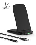 15W Fast for Samsung S25 Wireless Charger Stand Galaxy S26 S24 Ultra/S23 FE/S22/S21/Z Fold7/Flip7/Note20/S9, Cordless Android Wireless Charging Dock Holder for Apple iPhone 17/16/15 Pro Max,Pixel 10/9