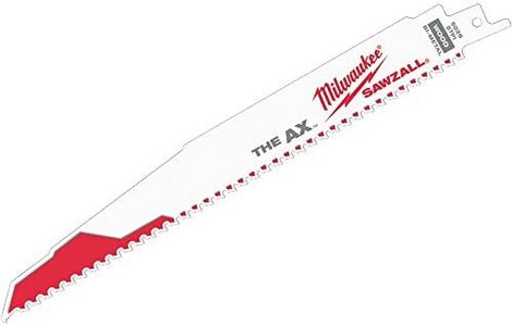 Milwaukee 48005026 The Ax Wood Demolition SAWZALL Blade 230mm 5TPI Pkt 5, Silver