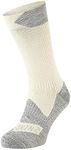 SEALSKINZ Raynham Unisex Waterproof All Weather Mid Length Sock, Cream, S