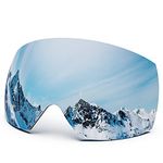 MAXJULI Ski Goggles M6 Magnetic Replacement Lens Only(Silver Lens)