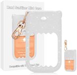 taessv Hand Sanitizer Spray Case for Touchland Silicone Case Keychain Cute Hand Sanitizer Holder Compatible with Touchland Power Mist Gentle/Glow Mist, Glitter White