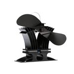 Ecofan 806EUXBX Heat Powered Wood Stove Fan, Black, Multilingual