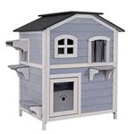 Cat house cat lodge cat villa cat cave cat playhouse grey