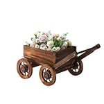PULIJIA Wooden Wagon Planter Outdoo