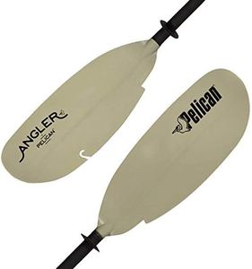 Pelican Poseidon Angler Fishing Lightweight Kayak Paddle - Built-in Retrieval Hooks - Fiberglass Reinforced (Sand, 98.5 in)