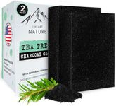 iHeart All Natural Charcoal Tea Tree Soap (2 Packs) Infused with Refreshing Peppermint Essential Oil Scent - Deep Cleanses, and Hydrates - Perfect for Achieving a Radiant Skin