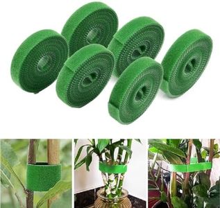 Gozaqe Plant Tie Strap(1 Mtr X 12Mm,6 Roll) Plant Holder,Reusable, Adjustable,Multi-Use Tie Tape For Plant Support For Climbers,Plant Support,Cable Organizer