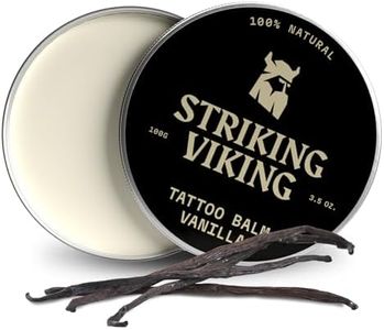 Tattoo Aftercare Tattoo Balm Vanilla Scent (3.5oz) - Tattoo Cream for Moisturizing & Healing - Striking Vikings Tattoo Care Balm for Colour Enhancement & Brightening - Tattoo Aftercare Products