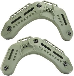 2pcs MK-Helmet Side Guide Rail Mount Adapter Military Tactical Paintball Airsoft Helmet Accessories (OD)