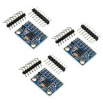 WayinTop 3pcs GY-521 3 Axis Gyroscope and 3 Axis Accelerometer 6DOF Sensor Module 16 Bit AD Converter Data Output IIC I2C for Arduino