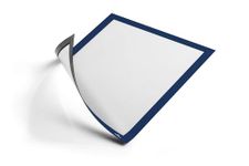 Durable DURAFRAME Magnetic Frame | A4 Format In Dark Blue | Pack of 5 Frames | Document Frame for Professional Internal Signage