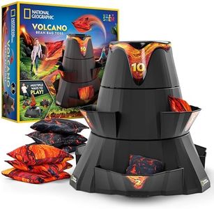 NATIONAL GEOGRAPHIC Volcano Bean Bag Toss Backyard Game Set - 5 Games, Bean Bags for Tossing, Yard Games for Kids, Outdoor Games, Patio Games (Amazon Exclusive)