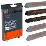 Presch Jigsaw blade set metal & wood 10 pcs. - Professional set of jigsaw blades for all applications - Durable T-shaft saw blades for all jigsaws - Precise saw blade range