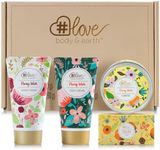 Gifts Lotion Sets, Peony Wish Body Care Gift Set, Include Hand Cream, Foot Cream, Soap, Scented Candle, Birthday Gifts, Mother's Day Gift Set