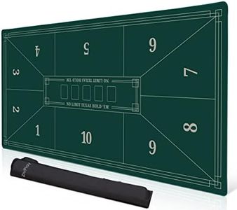 Poker Mat Poker Table Topper Poker Mat for Table to Turn Dining Table to Instant Poker Play Tabletop for Texas Holdem Casino Game with Water Resistant Top Portable Padded Storage Bag 70 x 35 Inch