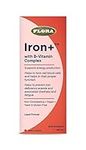 Flora - Iron+ Liquid iron with B-Vitamin Complex, Helps Maintain Healthy Iron Levels, Non-Constipating, Highly Absorbable Vitamin-B & Iron Supplement, Vegan, Yeast and Gluten Free, 445 mL Glass Bottle