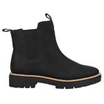 TOMS Women's Skylar Chelsea Boot, Black Synthetic Nubuck, 7 UK