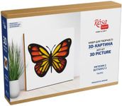 Wise Elk ROSA Talent 3D Painting Set - Butterfly | Primed Fibreboard | 18x18cm | Enhance Your Home Décor with Charming Butterfly Artwork