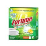 Fortune 5-in-1 Dishwasher Tablets - 30 Tablets | Enzyme Powered Cleaning for Indian Cooking | Removes Oil, Masala, Tea & Coffee Stains | With Rinse Aid, Salt & Glass Protection | 30 Tablets
