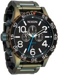 NIXON 51-30 Chrono A1389-300m Water Resistant Men's Analog Fashion Watch (51mm Watch Face, 25mm Stainless Steel Band), Black Sunray / Surplus, One Size, 51-30 Chrono