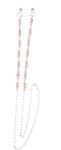 Heddz Lightweight Acrylic Beads Small Silver Filigree Pastel Spectacle Chain For Women Chain Lanyard String for Eyewear Frames, Specs, Reading Glasses, Sunglasses, Goggles and Eyeglasses (Light Pink)