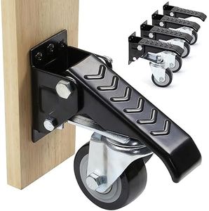 Taylor & Brown Workbench Caster kit 300KG Capacity 4 Pack Heavy Duty Retractable Workbench Casters Wheels All Steel Construction Designed for Workbenches Machinery & Tables