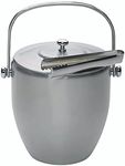 BarCraft Ice Bucket With Lid & Tongs Stainless Steel Gift Boxed