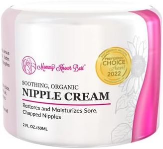 Mommy Knows Best Organic Nipple Cream for Breastfeeding - Lanolin Free - Soothing All Natural Breast Pump Lubricant for Nursing - Baby Safe - 2 oz