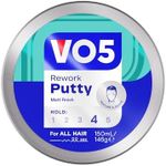 VO5 Rework Putty, 150ml, Matt Finish Hair Styling Product, Strong Hold Level 4