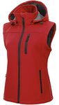 CREATMO US Womens Vest Hooded Vests Outerwear Hunting Rain With Hood Women's Lightweight Insulated Great For Outdoor Activities Red XS