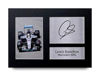 HWC Trading Lewis Hamilton Signed A4 Printed Autograph Mercedes F1 Print Photo Picture Display