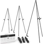 Arteza Display Stand, Pack of 6, 63 inches Height, Black, Portable Pack of Easels, Art Supplies for Trade Shows, Presentations, and Art Displays