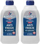 Bluecol 2 x U Universal Anti Freeze & Coolant Top Up 1 Litre - All Makes All Models