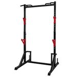 CANPA Multifunction Power Rack with Pull up Bar, Heavy Capacity and Adjustable Squat Stand Rack for Home Gym Equipment, Power Rack Cage(Black)