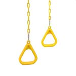 Shopster Gym Trapeze Ring Set for Kids/Adults Trapeze Bar Flying Pull up Ring Sports Outdoor & Indoor Gym Swing (Yellow)