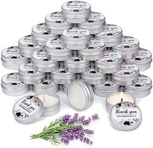 MTLEE 50 Pcs Wedding Candles Gift Wedding Favors for Guests 1 Oz Lavender Scented Soy Wax Candle Aromatherapy Candle Favors for Bridal Shower Rustic Wedding Party Guests(Cute Color,Thank You)