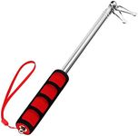 Anley 5 Feet (150cm) Telescopic Handheld Flagpoles, Portable Staff with Clips - Extendable Stainless Steel with Anti-Slip Grip - Collapsable Flag Pole for Tour Guides & Pointer for Teachers