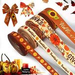 Hying 4 Rolls Fall Grosgrain Ribbon