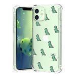 YESPURE Cute Phone Case for iPhone 12 Dinosaur Case for iPhone 12 Pro,Cartoon Dinosaur Design Soft TPU Bumper Protective Cover for Women Girls Boys Shockproof Phone Case 6.1 inch