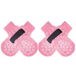 EXPAWLORER Double Side Anti-Slip Dog Socks 2 Pairs - Adjustable Pet Paw Protector with Strap, Traction Control Non-Skid for Indoor on Hardwood Floor Wear, Paw Protection for Puppy Dogs