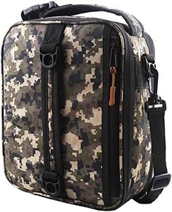 GOWRAPS Lunch Box For Men Kids Boys-Small Insulated Lunch Bag For Work School Travel Tactical lunch box With Shoulder Strap Rectangle lunch pail Expandable-Camo