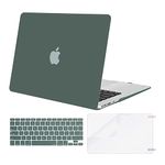 MOSISO Compatible with MacBook Air 13 inch Case (Models: A1369 & A1466, Older Version 2010-2017 Release), Protective Plastic Hard Shell Case & Keyboard Cover & Screen Protector, Midnight Green