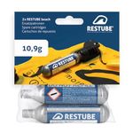 Restube All age's Beach Cartridges for One-Pull Buoy (Set of 2) -10.9g Waterproof Marine CO2 Inflators for Swimming Float Buoyancy Aid, Metal, Small